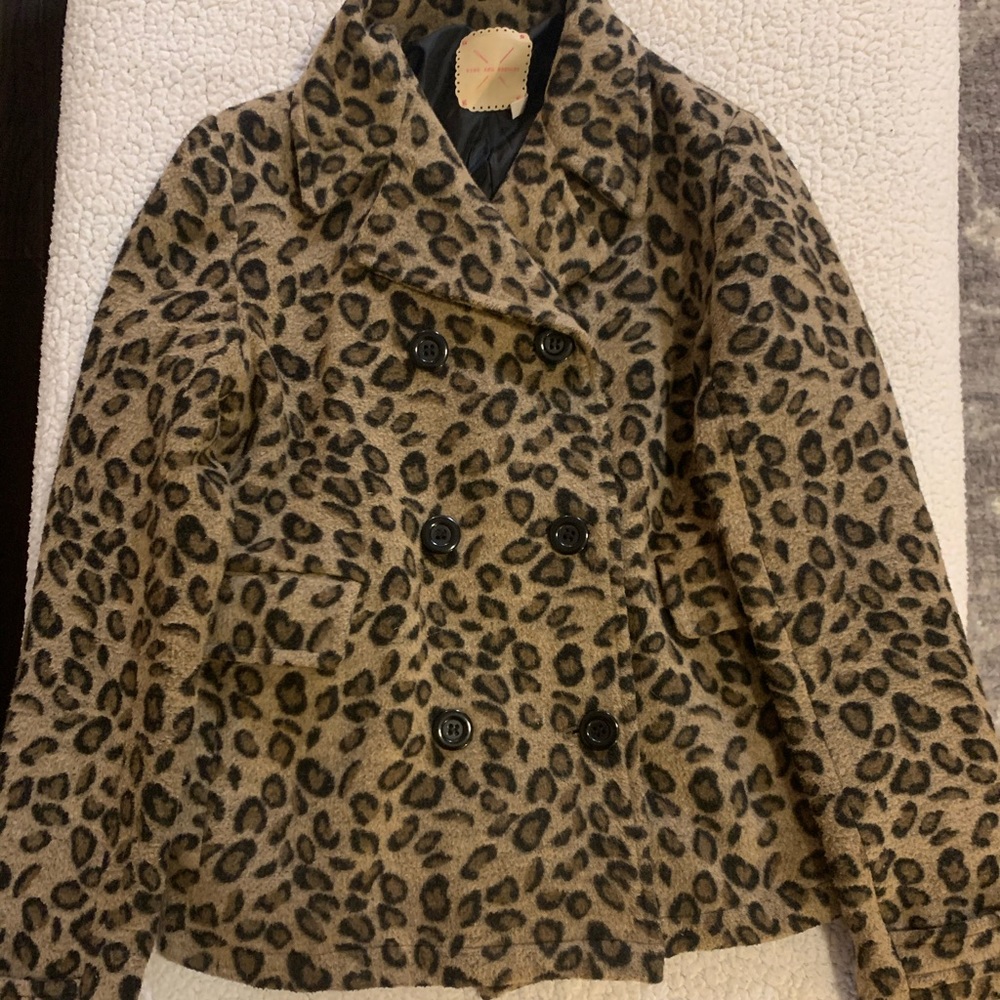 Pins & Needles Leopard Peacoat